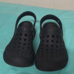 Kids Black Slip-On Clog Slippers